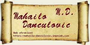 Mahailo Dančulović vizit kartica